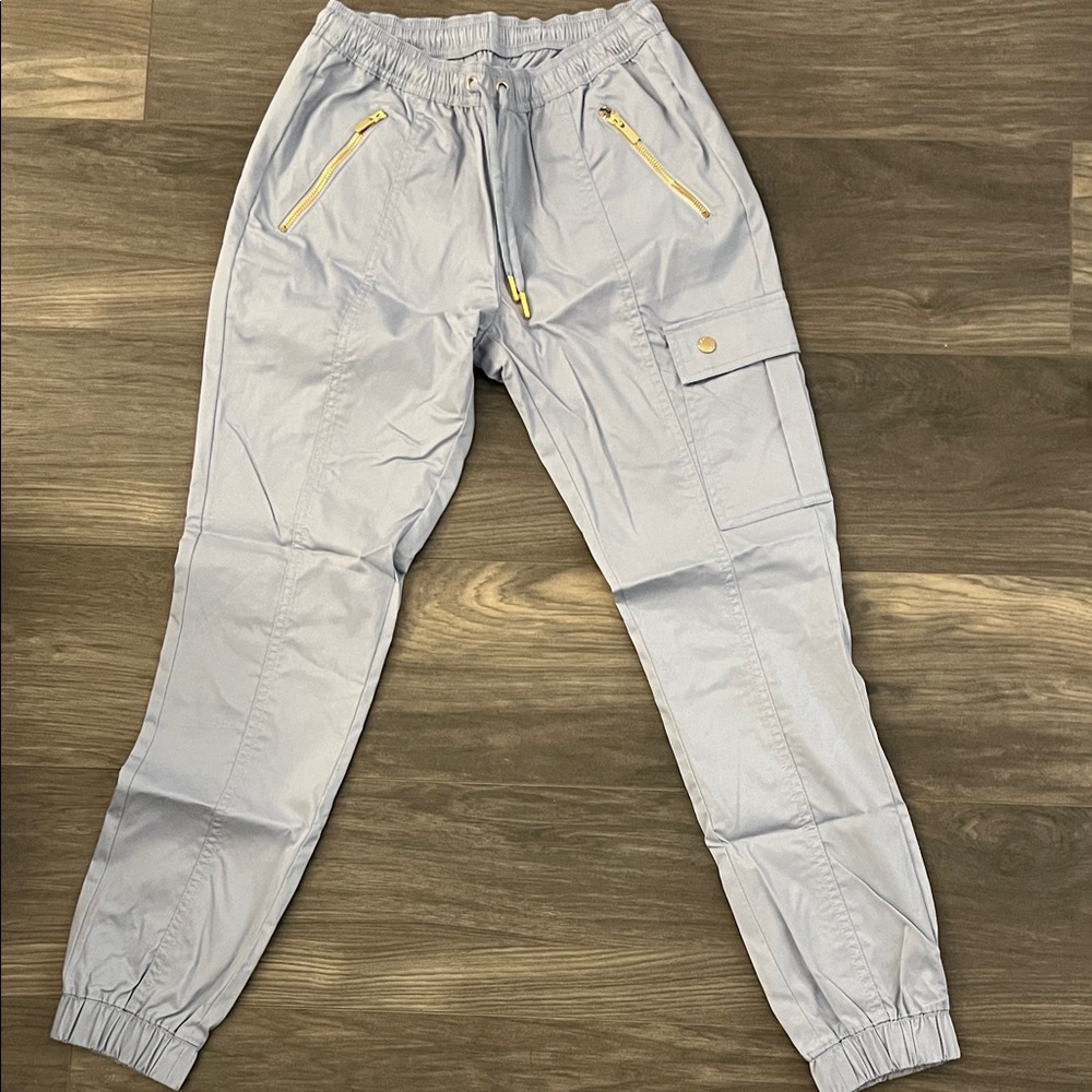 Jaanuu Blue Lavendar Cargo Jogger Scrub Pants